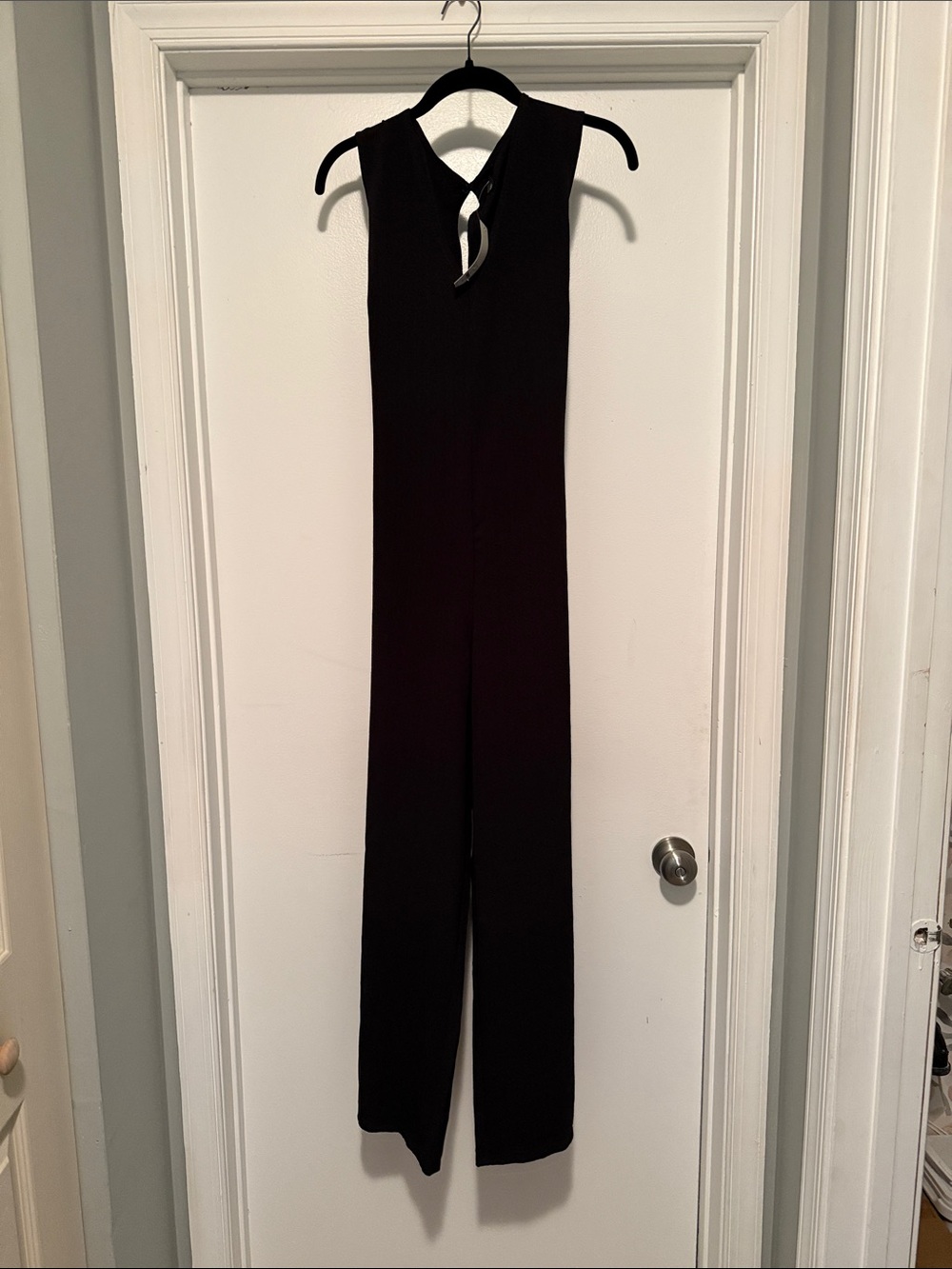 Alya Black Sleeveless Keyhole Jumpsuit